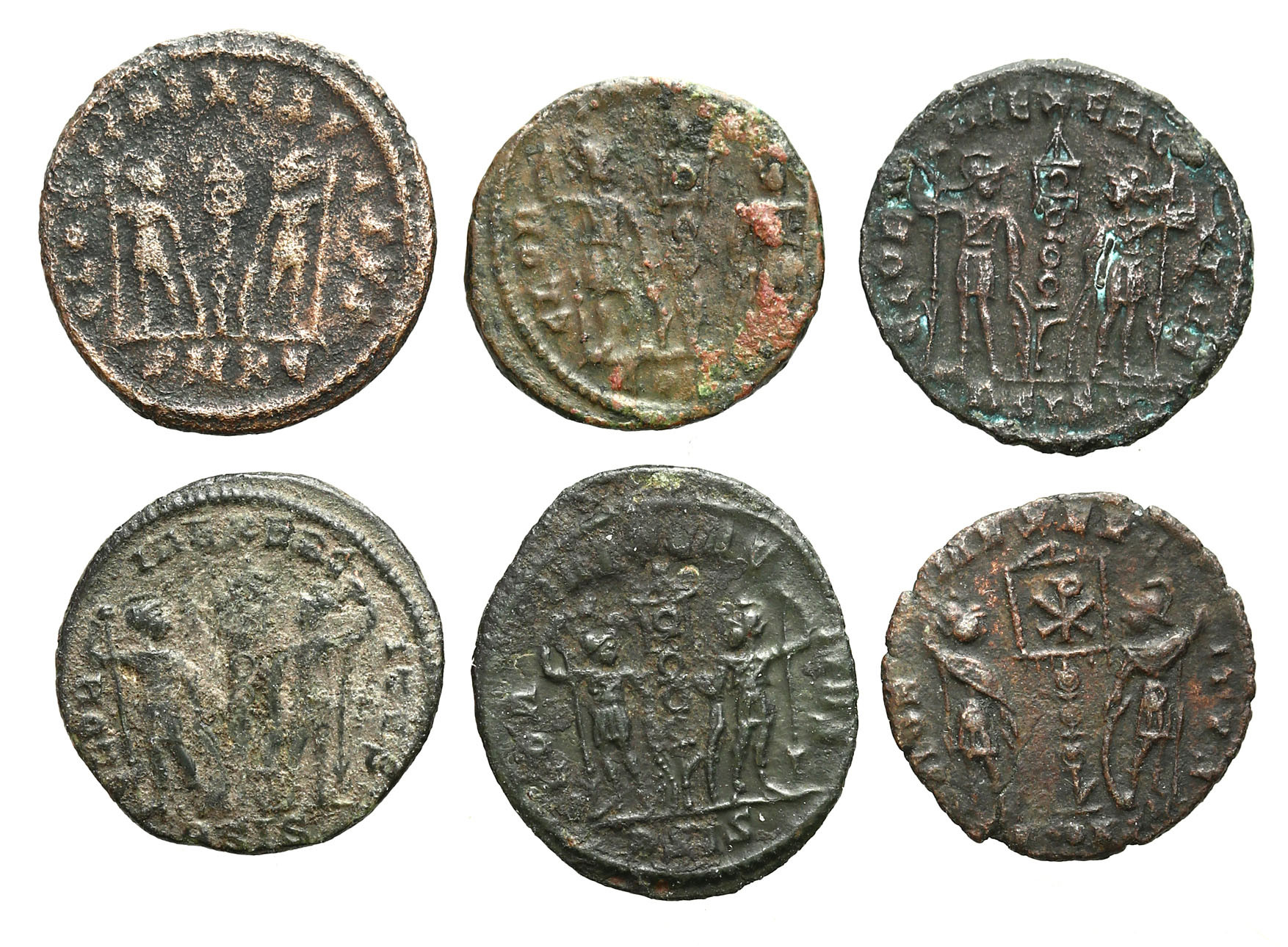Cesarstwo Rzymskie, Lot 6 sztuk Follisów, Dalmatius (335-337)